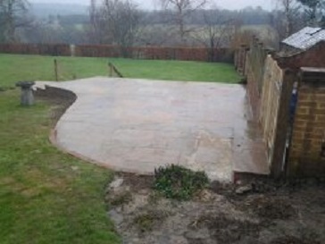 Curved Indian Sandstone Patio